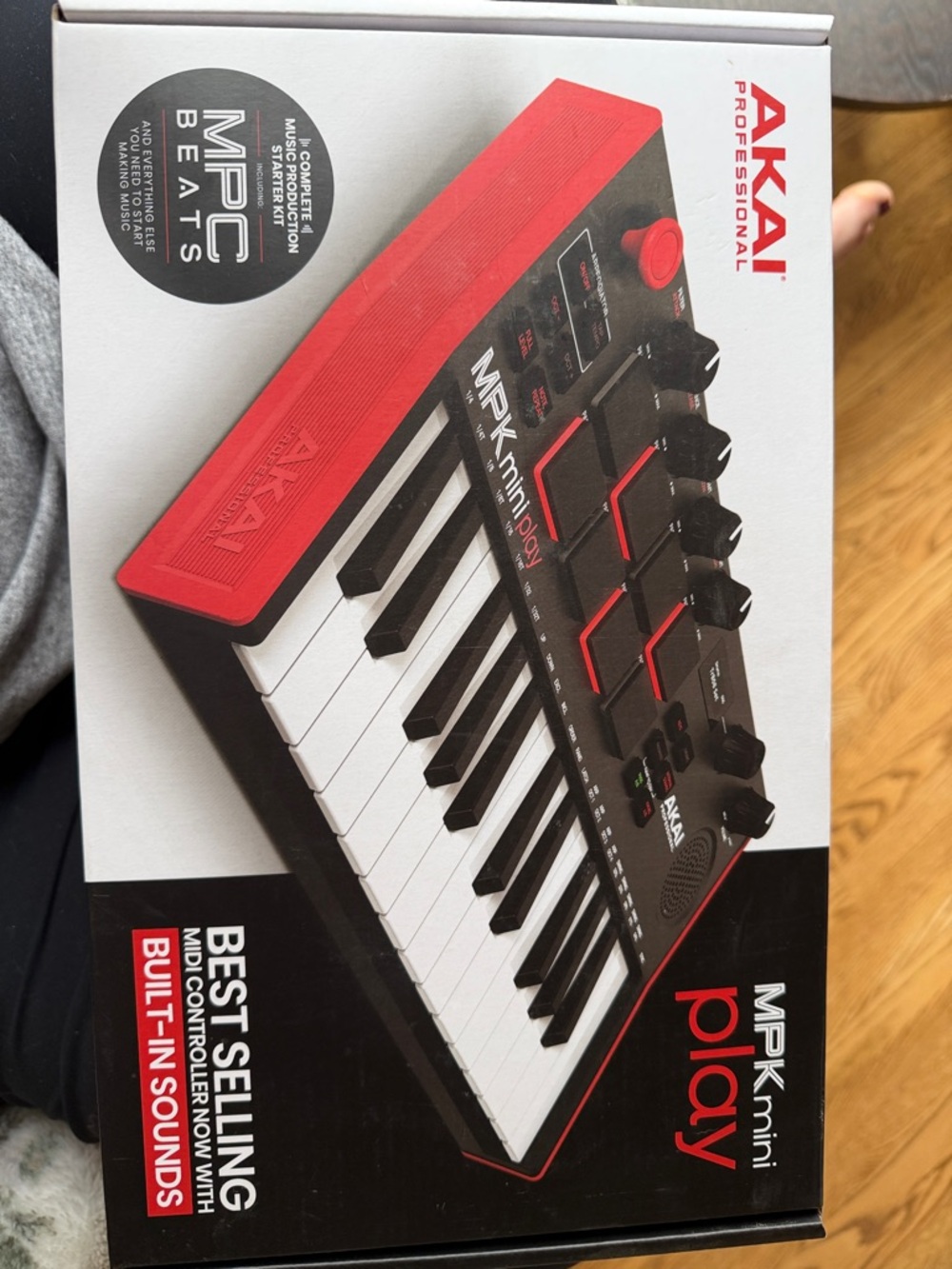 Professional MPK Mini Play MIDI Controller Keyboard - Red & Black